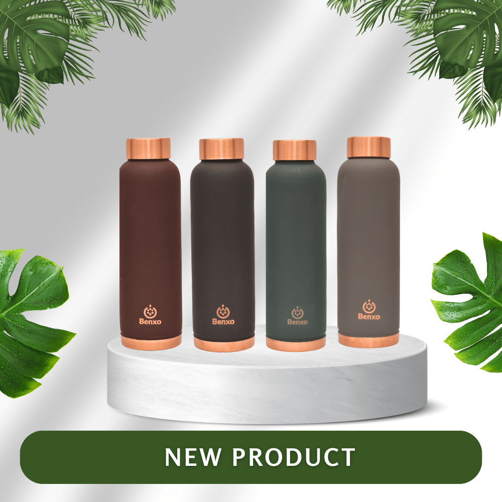 Benxo Copper Water Bottle, Gray - Image 4