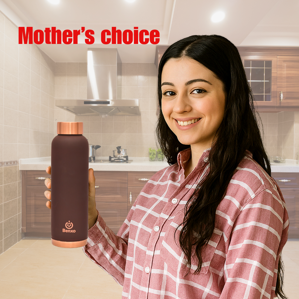 Benxo Copper Water Bottle, Espresso - Image 7