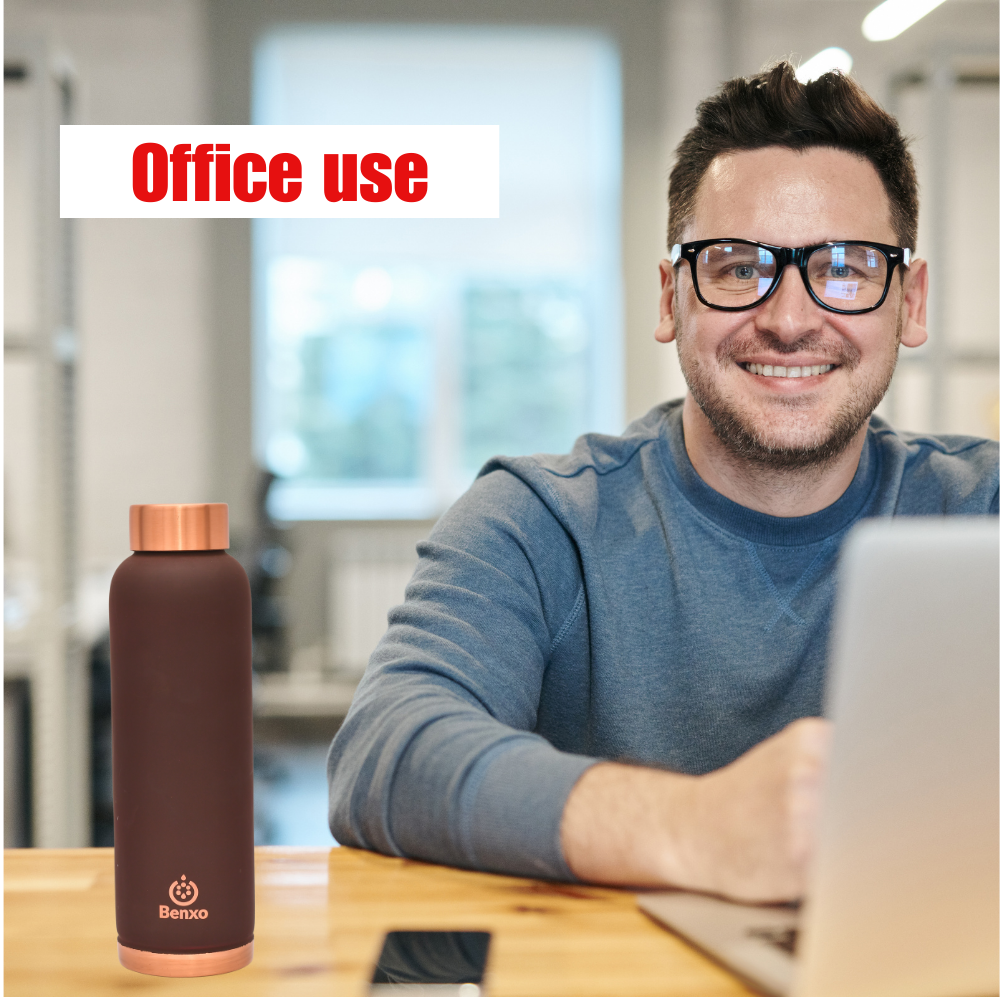 Benxo Copper Water Bottle, Espresso - Image 8