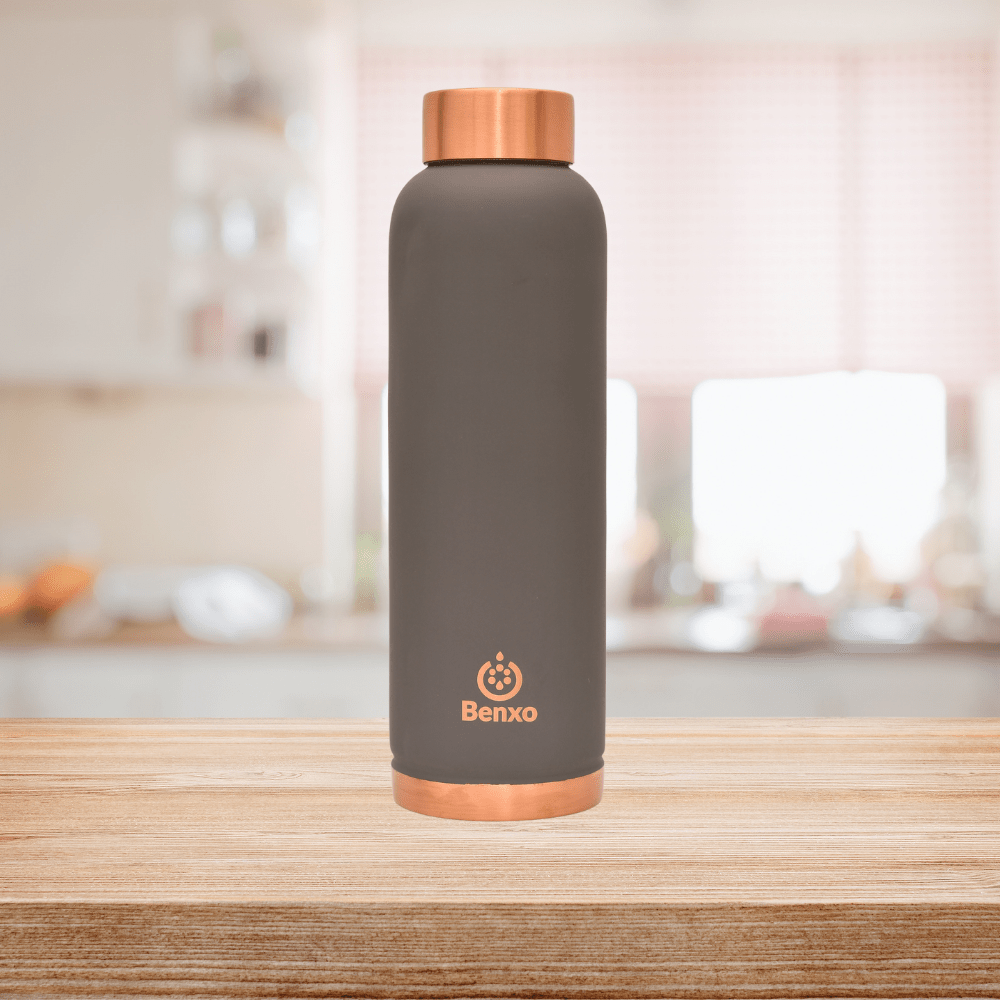 Benxo Copper Water Bottle, Gray - Image 2